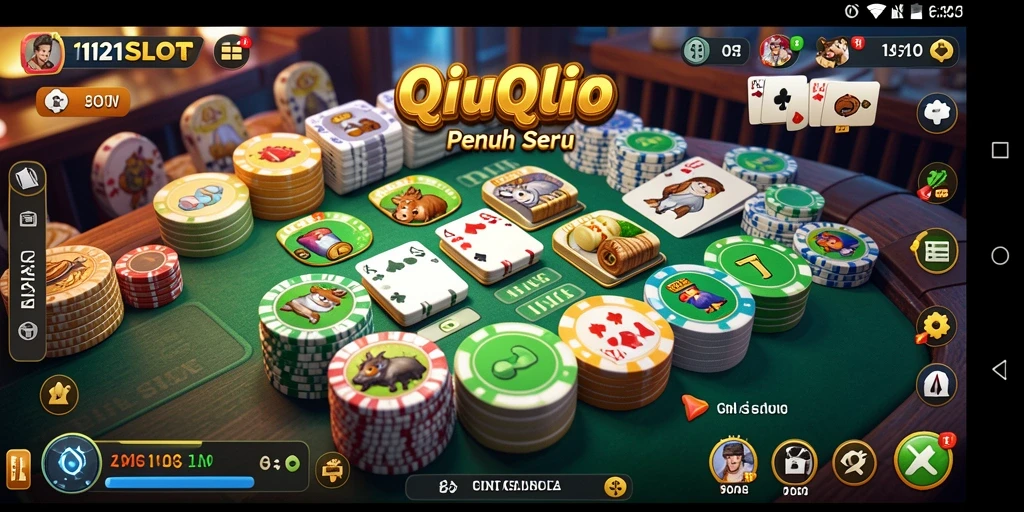 Tampilan menarik dari gameplay QiuQiu di 1121SLOT.