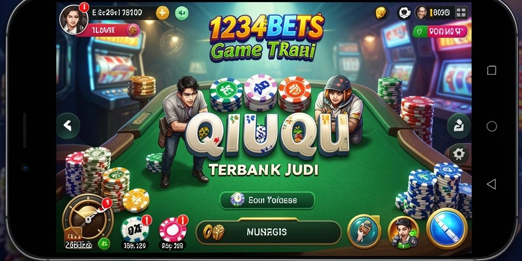 Tampilan gameplay QiuQiu yang seru di 1234BETS.