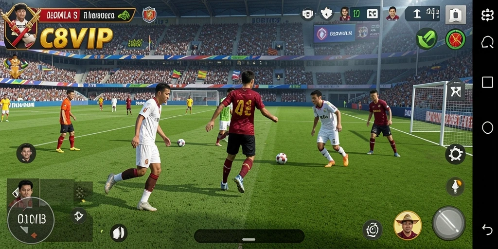 Tangkapan layar menampilkan aksi seru dalam game C8VIP dengan pemain terbaik.