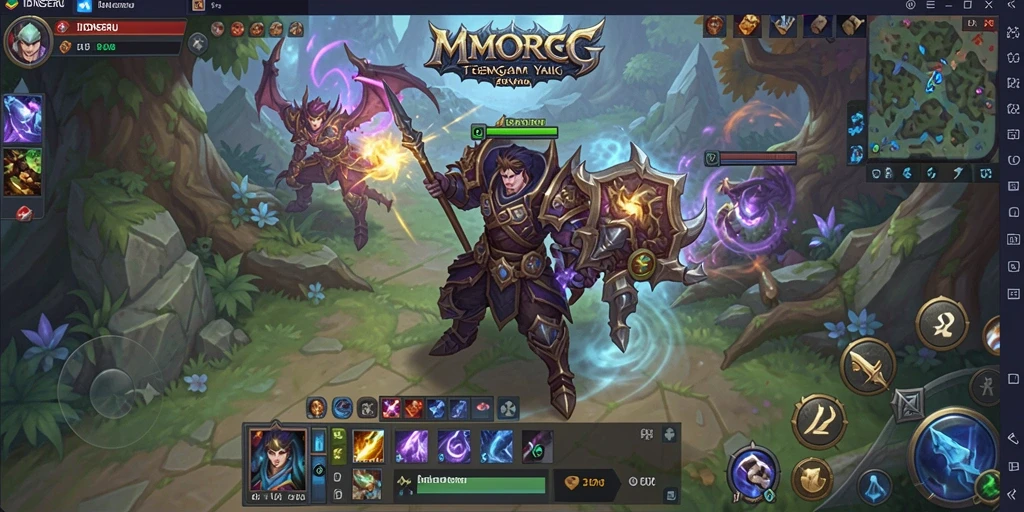 Screenshot menunjukkan ketegangan pertempuran di dunia fantasi IDNSERU.