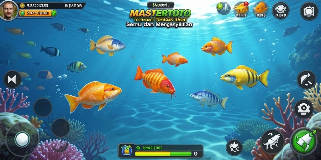 Tampilan gameplay seru dalam MASTERTOTO yang menampilkan aksi Tembak Ikan.