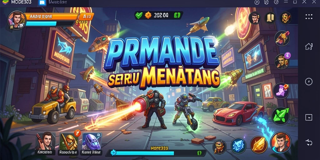 Tampilan gameplay menarik di MODE303 yang penuh aksi.
