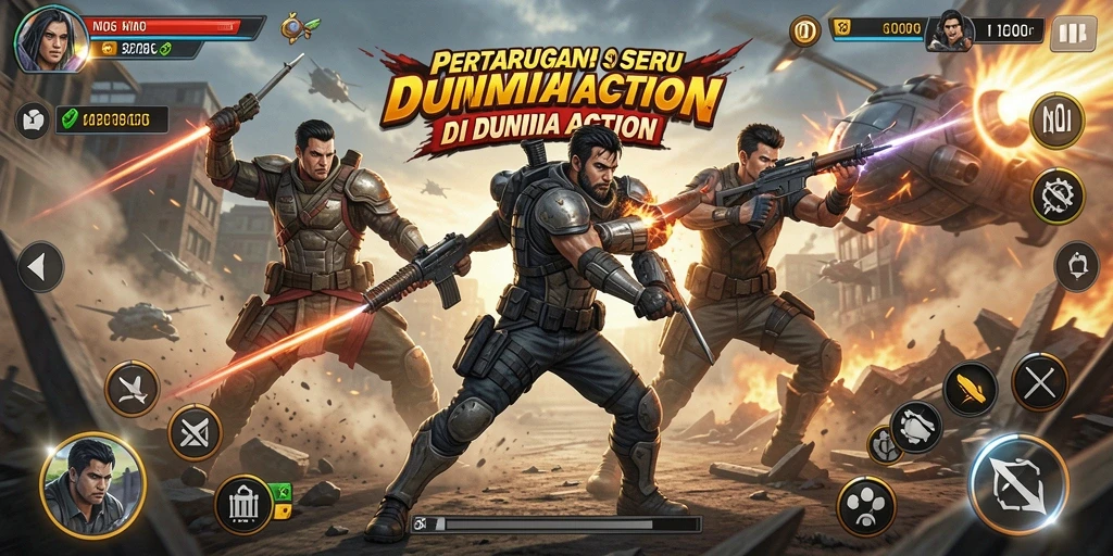 Tangkapan layar N06 menampilkan aksi pertarungan yang seru dan mendebarkan.