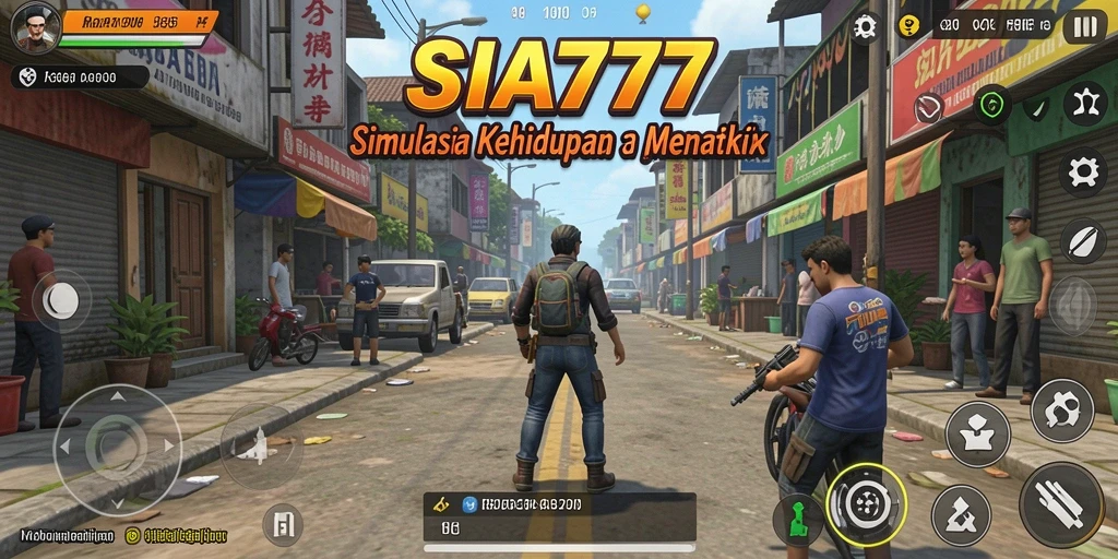 Tangkapan layar utama SIA777 menampilkan gameplay simulasi yang menarik.