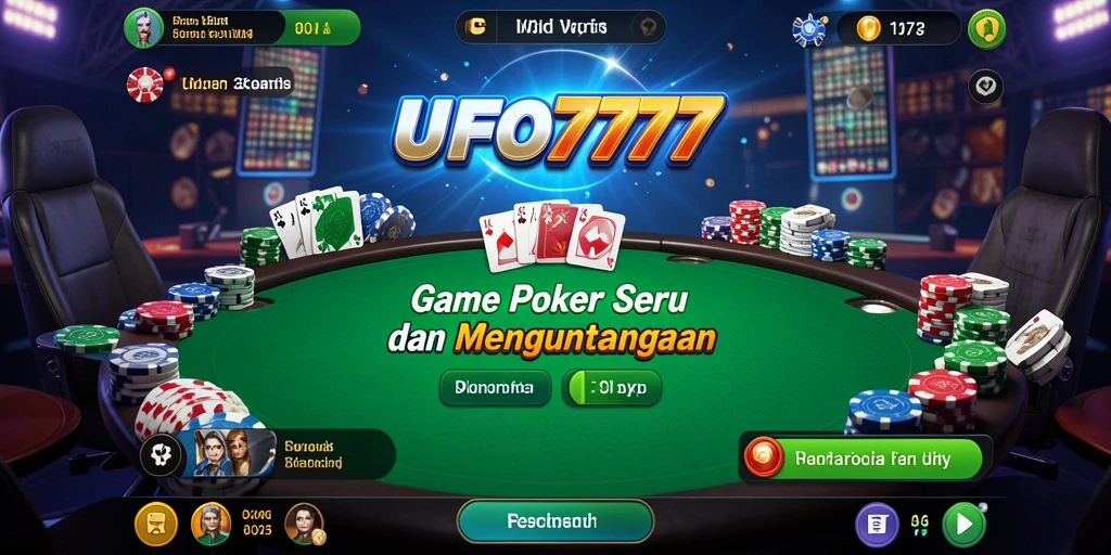 Tampilan gameplay Poker yang seru di UFO777.