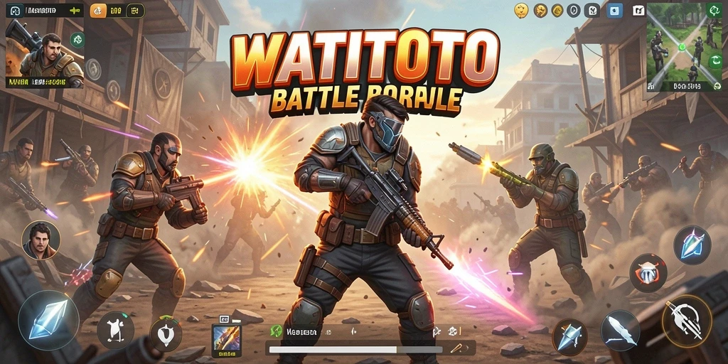 Tampilan menarik dari gameplay Battle Royale yang seru dan mendebarkan.